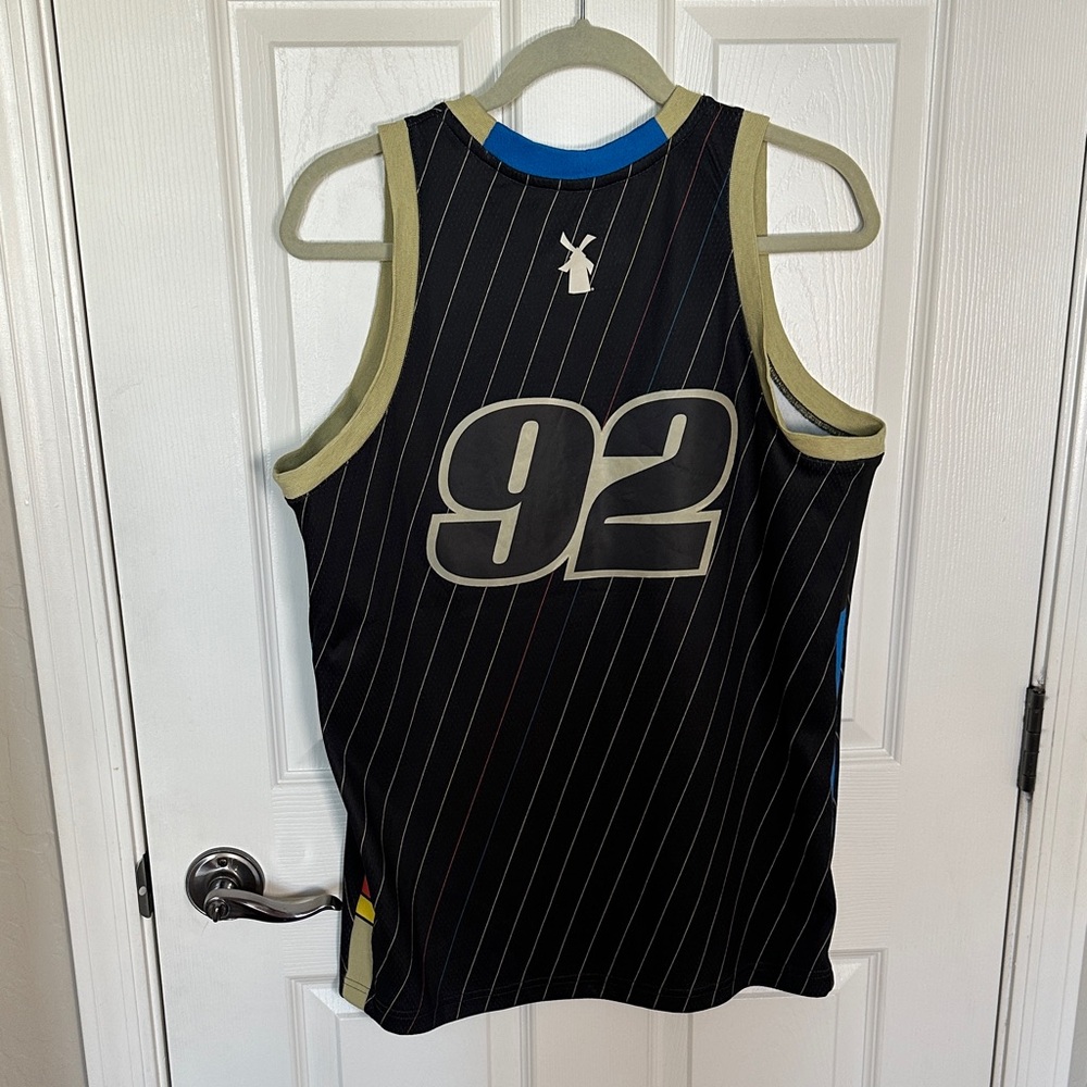 Dutch Bros Mens Black and Tan Basketball Jersey Size M - Picture 5 of 10